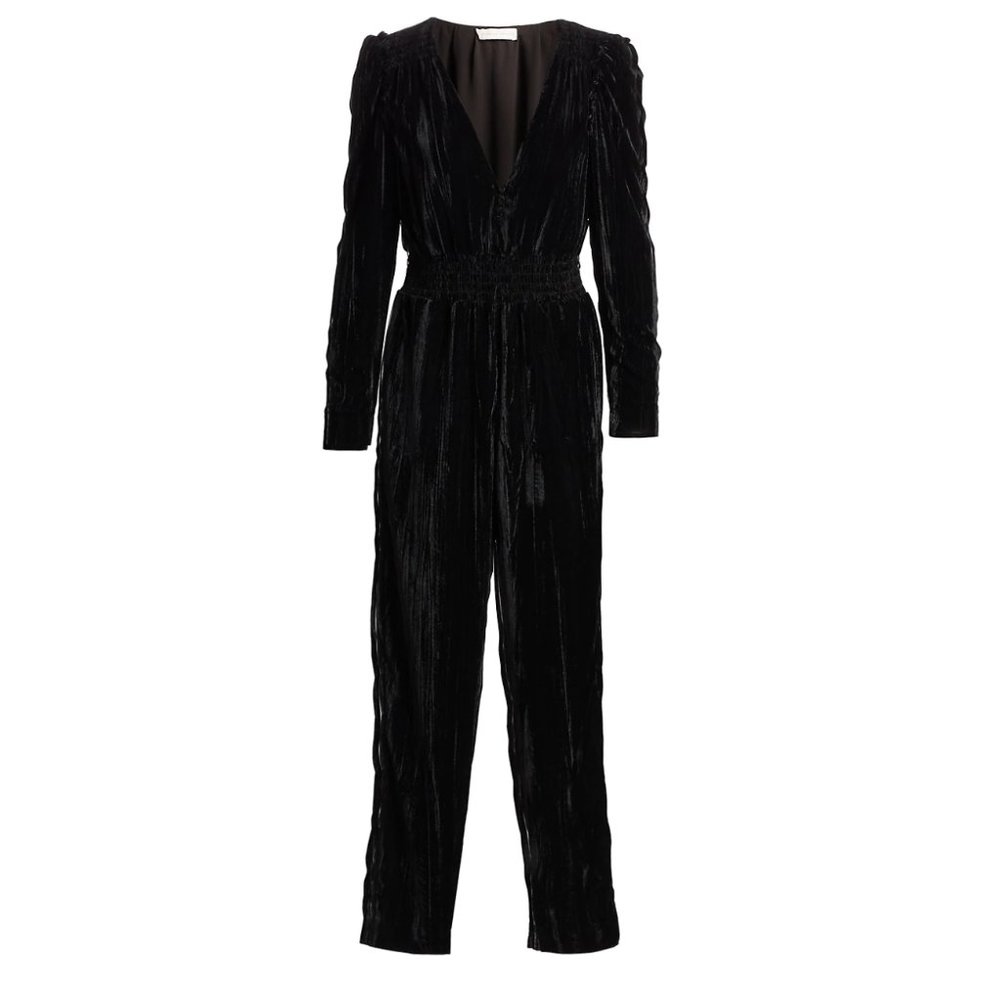 ML Monique Lhuillier Velvet Tapered Jumpsuit size 4